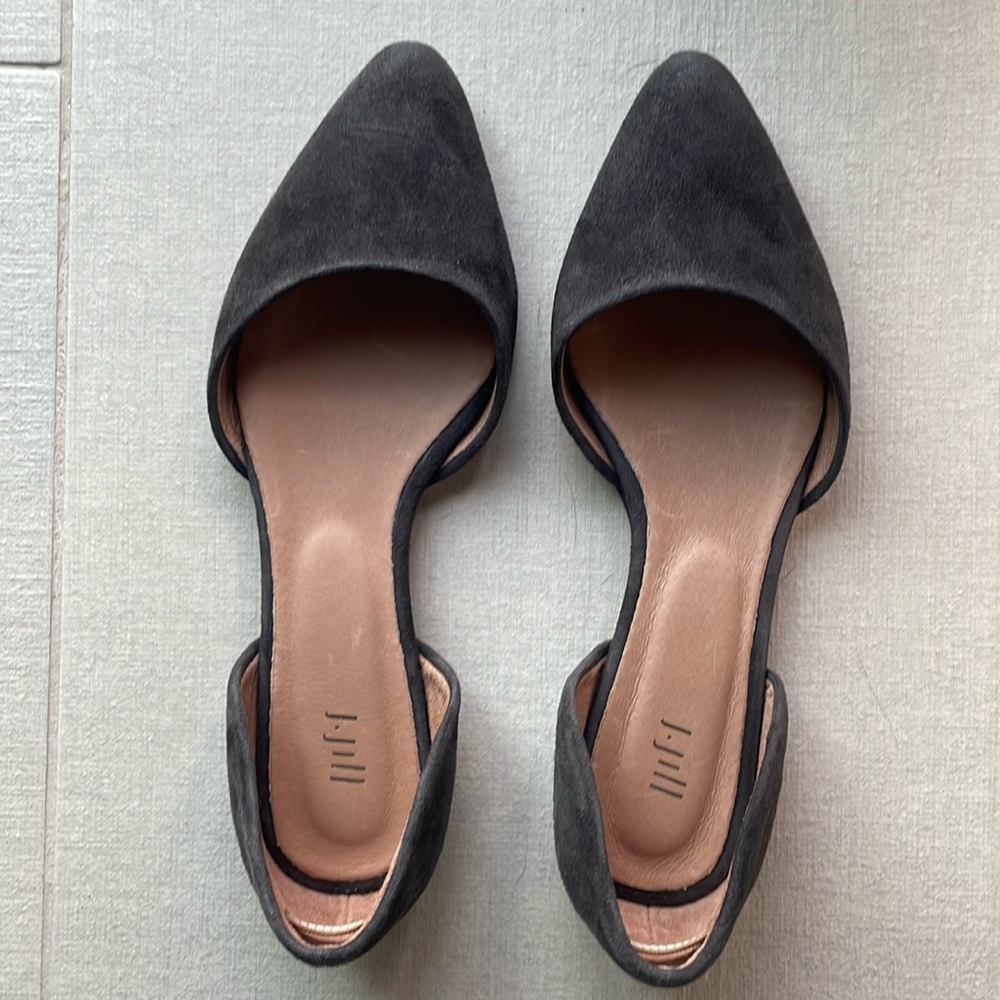 Gorgeous grey suede d’Orsay flats from J. Jill